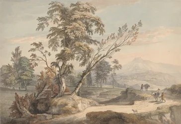 Italienische Landschaft mit Reisenden Nr. 2
